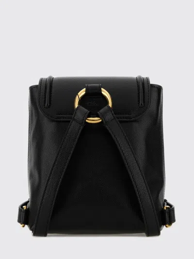 Chloé Chloe Women Black Leather Horse Medal Backpack In Black
