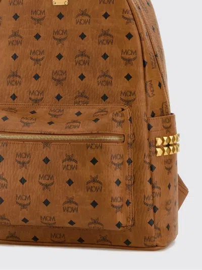 Mcm Canvas Backpack Featuring Adjustable Straps In Brown