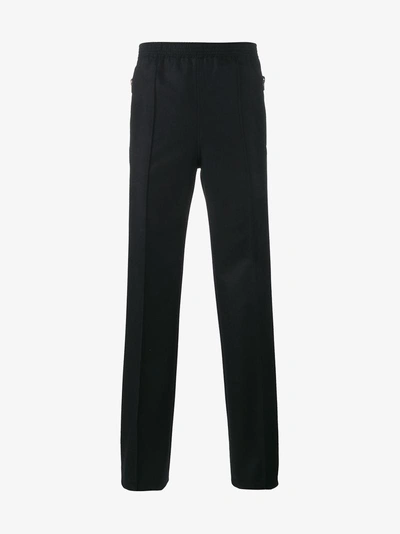 Shop Givenchy Raised Seam Trousers In Black