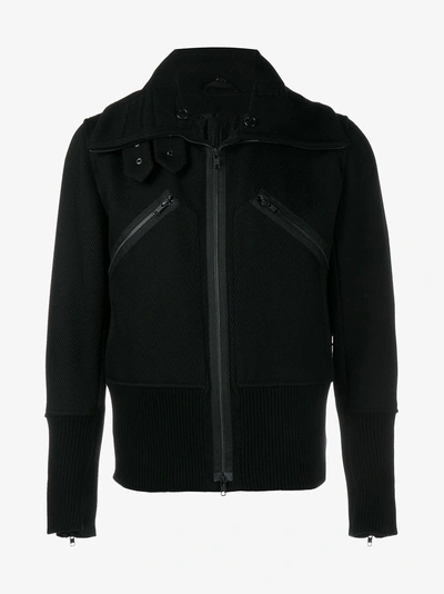 Shop Ann Demeulemeester Ribbed Detail Jacket