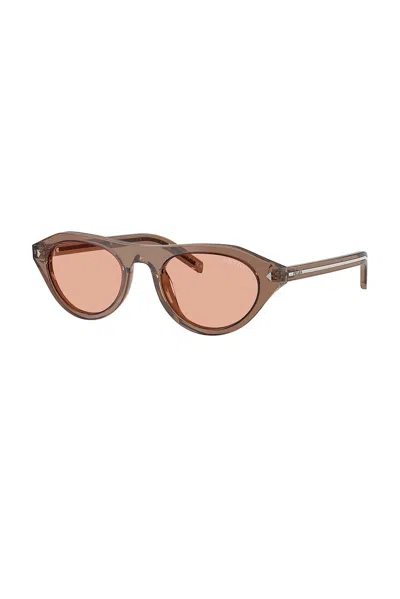 Prada Irregular Sunglasses In Brown