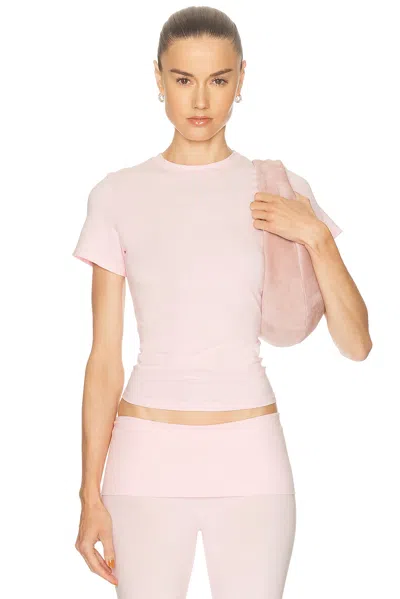 Skims Purple Cotton Jersey T-shirt In Dusk