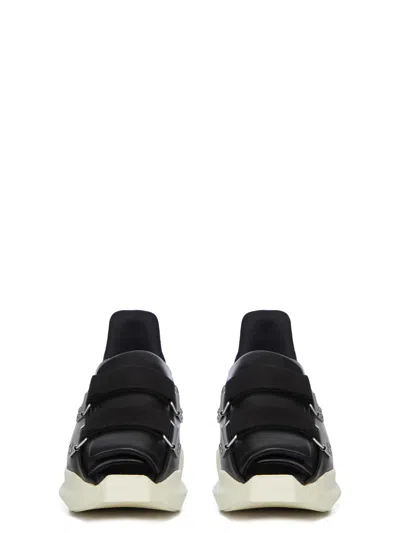 Rick Owens Burritogeth Sneakers Contrast Sole Round Toe In Black