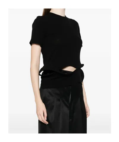Junya Watanabe Structured-hem T-shirt In Black