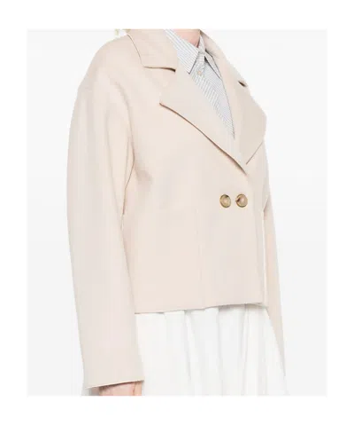 Forte Forte Double-breasted Patch-pocket Jacket In Neutral