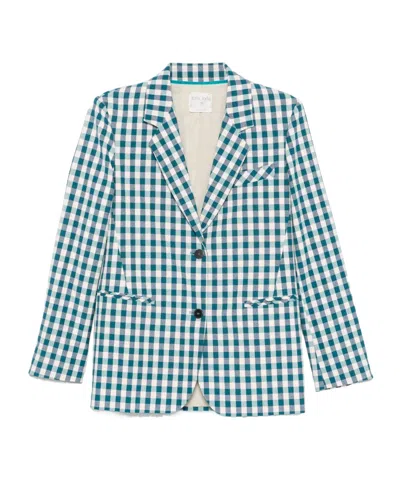 Forte Forte Cotton Gingham Oversized Jacket In White