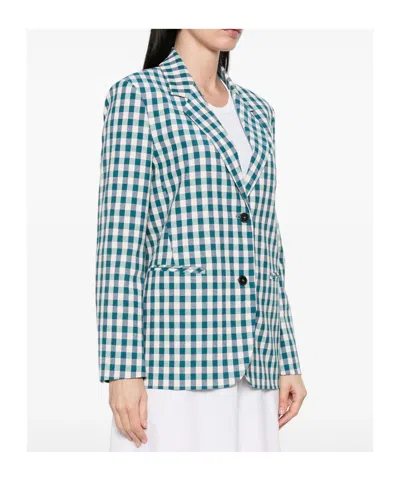 Forte Forte Cotton Gingham Oversized Jacket In White