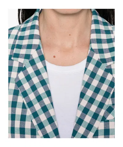 Forte Forte Cotton Gingham Oversized Jacket In White