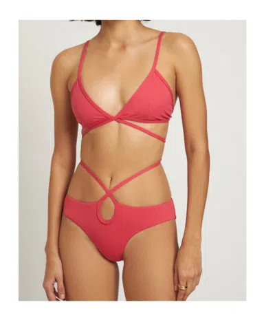 Christopher Esber Looped Tie Bikini Bottom In Red