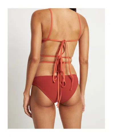 Christopher Esber Loop Tie Lycra Bikini Bottoms In Brown