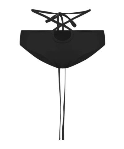 Christopher Esber Loop Tie High Rise Bikini Bottoms In Black