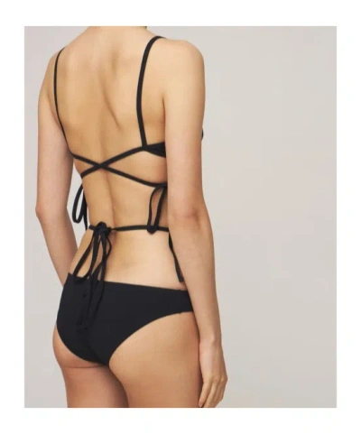 Christopher Esber Loop Tie High Rise Bikini Bottoms In Black