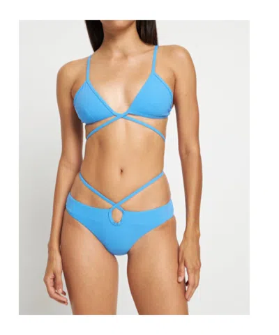 Christopher Esber Loop Tie Lycra Bikini Bottoms In Blue