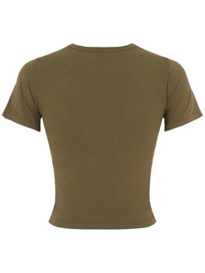 Entire Studios Micro Cropped T-shirt In Green