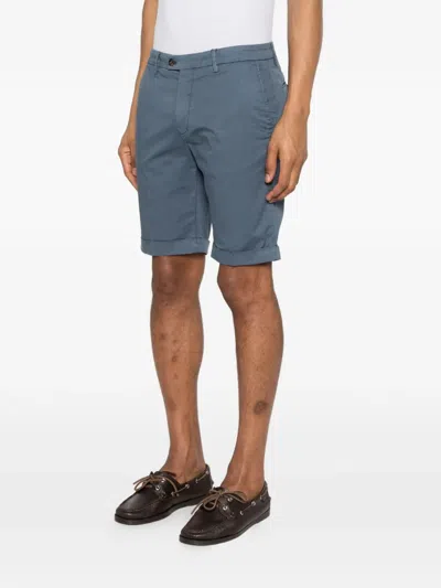 Corneliani Cuffed Tailored Shorts In Blue