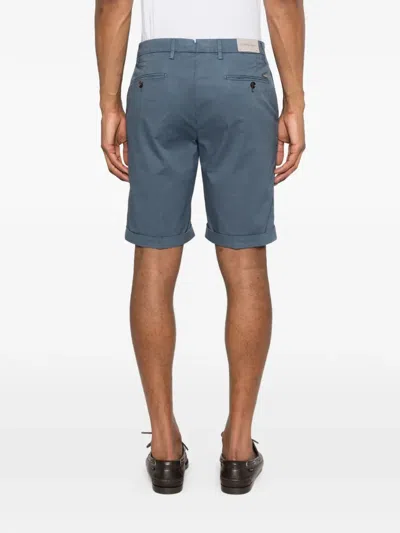 Corneliani Cuffed Tailored Shorts In Blue