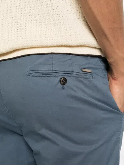 Corneliani Cuffed Tailored Shorts In Blue