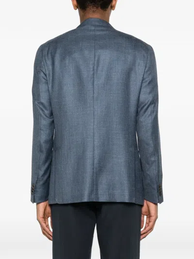Corneliani Button Single-breasted Jacket In Blue