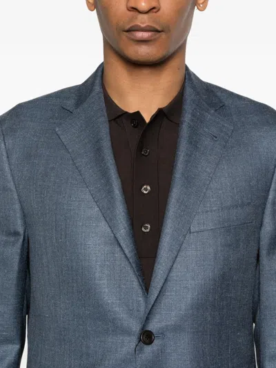 Corneliani Button Single-breasted Jacket In Blue