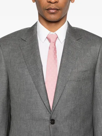 Canali Button Blazer In Gray