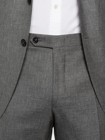 Canali Button Blazer In Gray