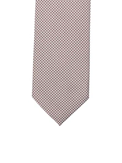 Corneliani Patterned Tie In Brown