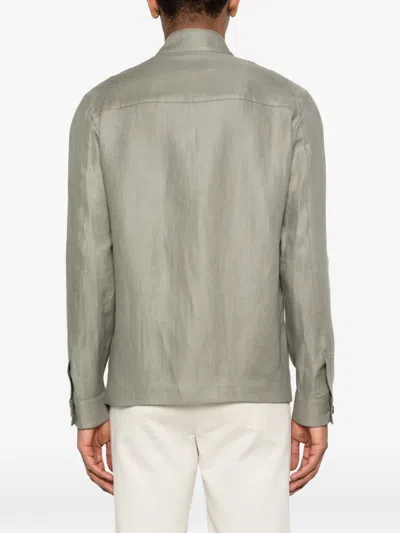 Corneliani Button Flap-pocket Jacket In Gray