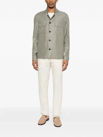 Corneliani Buttoned Trousers In White