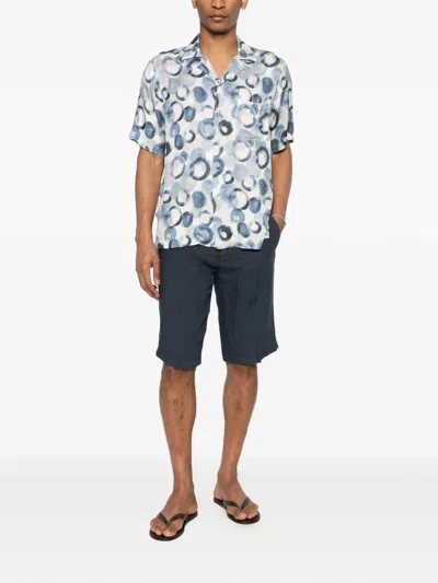 Corneliani Buttoned Trousers In Blue