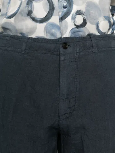 Corneliani Buttoned Trousers In Blue