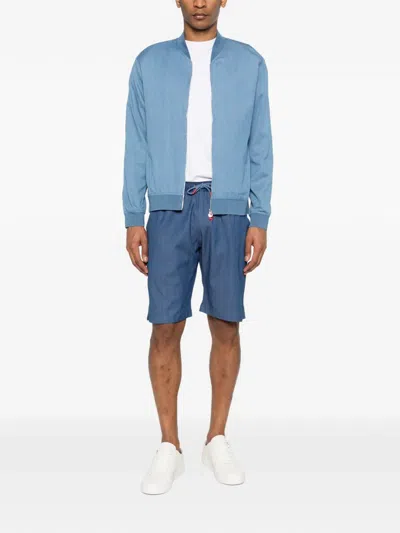 Kiton Drawstring Shorts In Blue