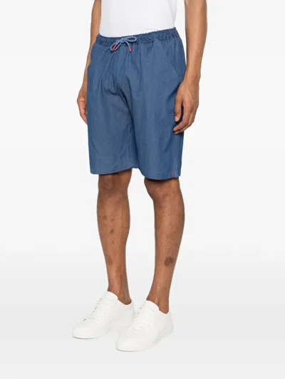 Kiton Drawstring Shorts In Blue
