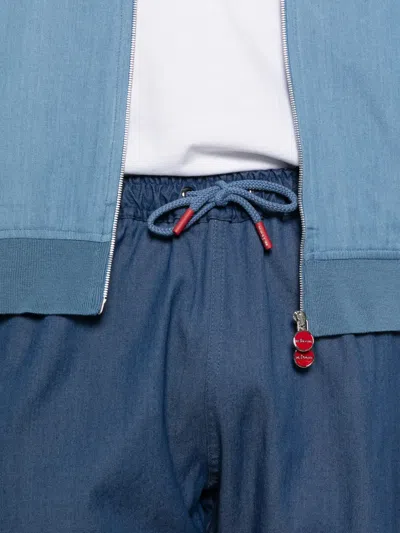 Kiton Drawstring Shorts In Blue