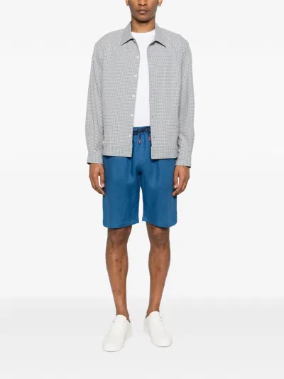 Kiton Drawstring Shorts In Blue