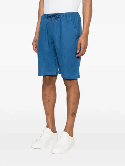 Kiton Drawstring Shorts In Blue