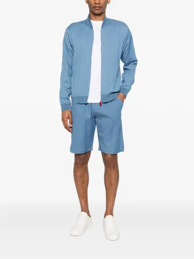 Kiton Drawstring Shorts In Blue