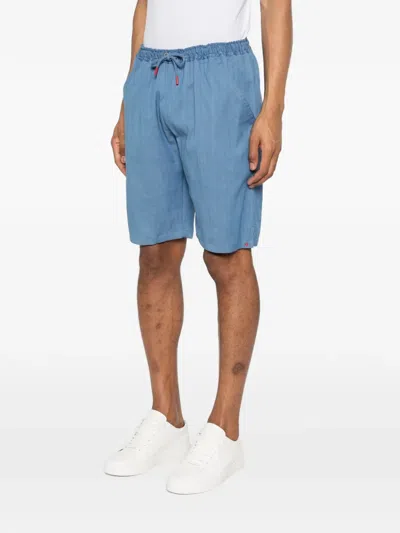 Kiton Drawstring Shorts In Blue