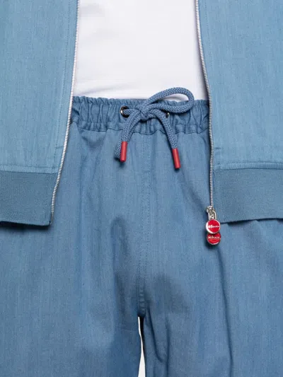 Kiton Drawstring Shorts In Blue