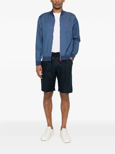 Kiton Drawstring Shorts In Blue