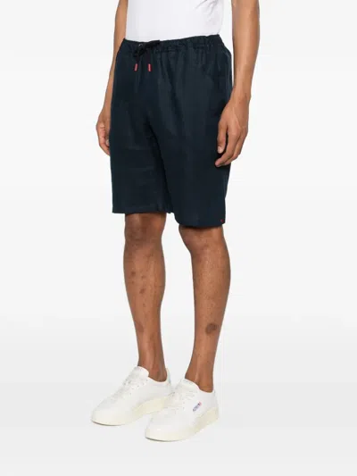 Kiton Drawstring Shorts In Blue