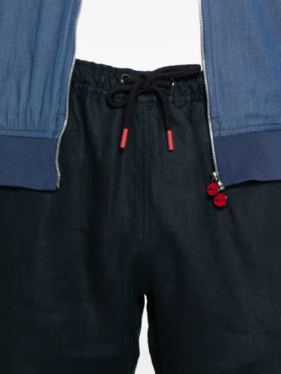 Kiton Drawstring Shorts In Blue