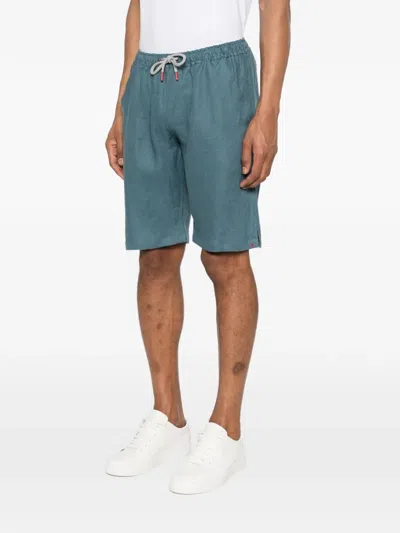 Kiton Drawstring Shorts In Blue
