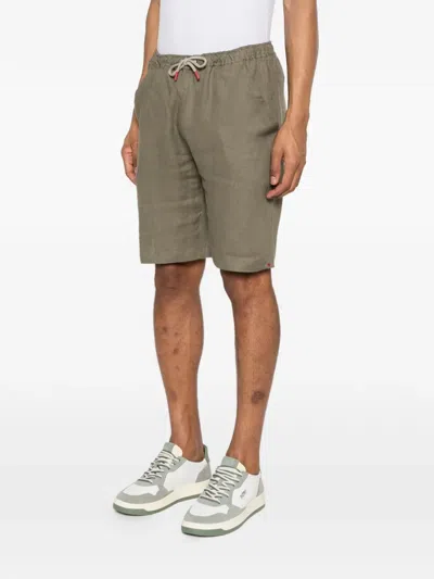 Kiton Drawstring Shorts In Green