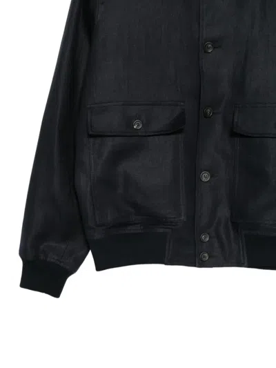Peserico Button Flap-pocket Jacket In Black