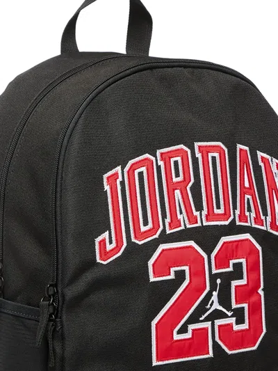 Jordan Logo-embroidered Backpack In Black