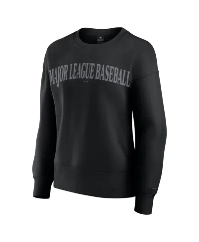 Fanatics Women's Black Mlb Elements Flow Pullover Sweatshirt In Black