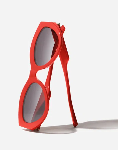 Dolce & Gabbana Devotion Sunglasses In Red