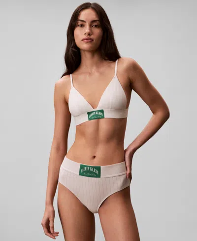 Calvin Klein Heritage Classic Lightly Lined Triangle Bra In White