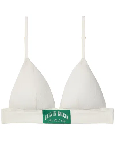 Calvin Klein Heritage Classic Lightly Lined Triangle Bra In White