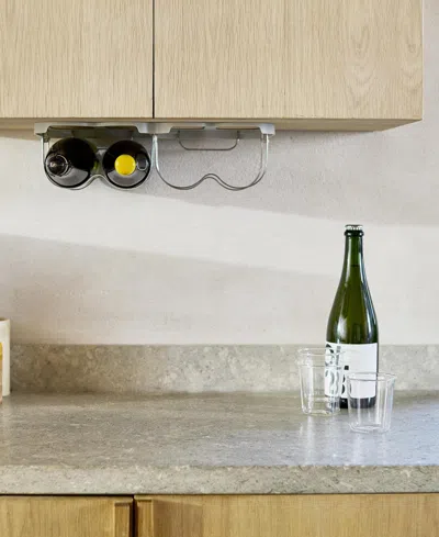 Joseph Joseph Cradle Foldable Under-shelf Wine Rack In Gray